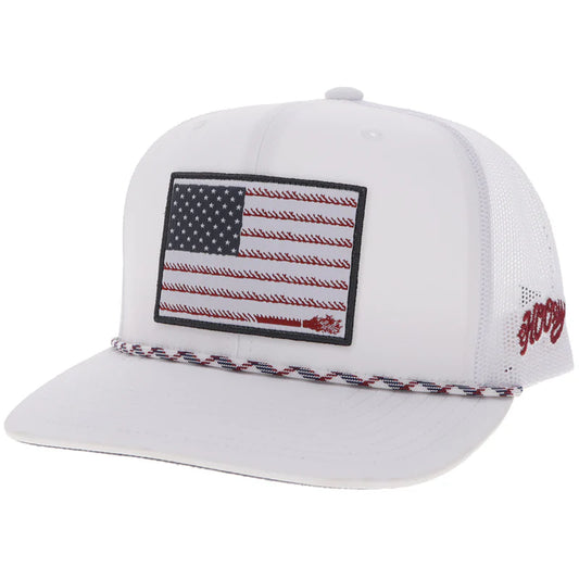 "Liberty Roper" White w/ Flag Patch