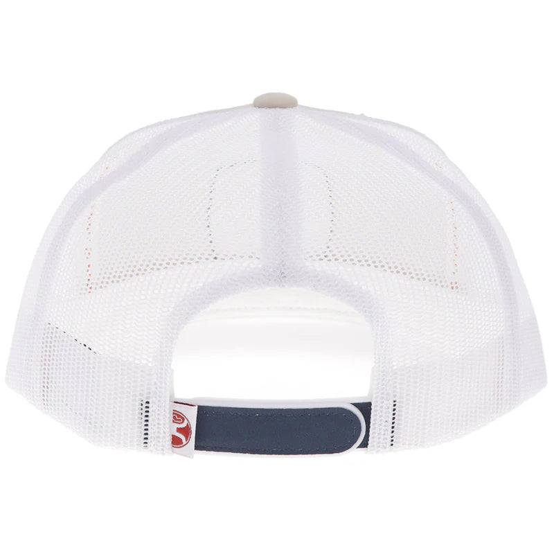 "Zenith" Hat Tan/White w/Multi-Color Patch