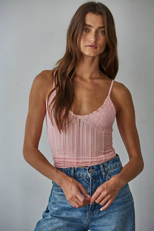 S1290N | Knit Seamless Nylon Spandex Jacquard Pattern Top