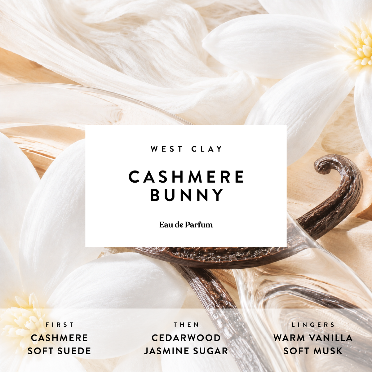 CASHMERE BUNNY Perfume with Creamy Vanilla, Suede + Jasmine