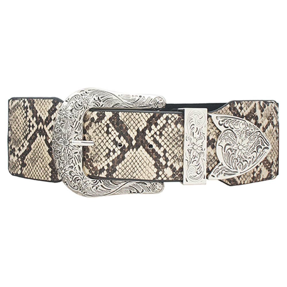 WIDE WESTERN BUCKLE ELASTIC BELT, IE 75000ASL
