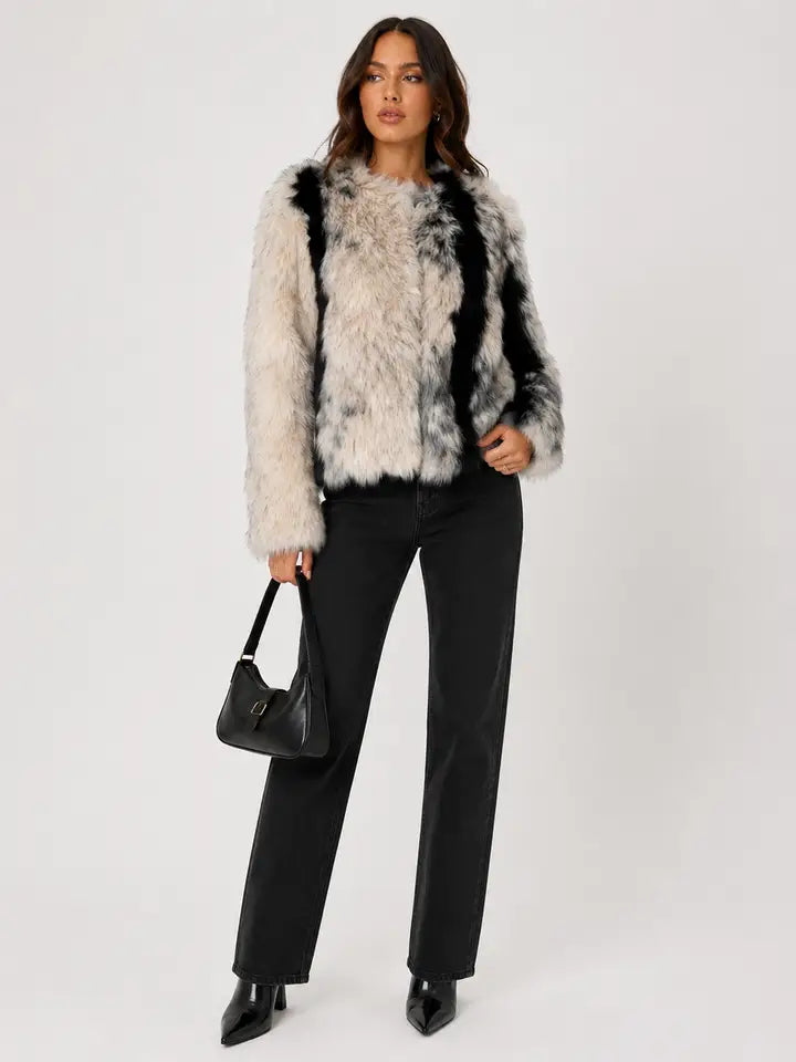 the Winter Marble Fur Jacket