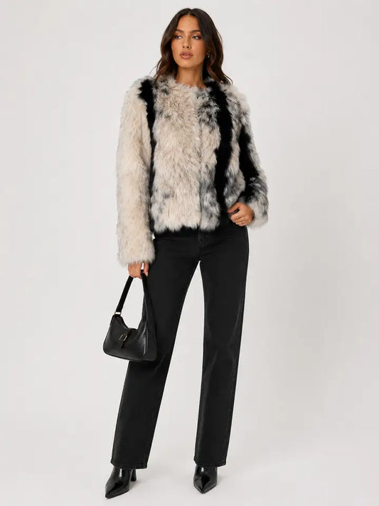 the Winter Marble Fur Jacket