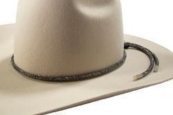 3D Hatband 1/4" Rhinestoned Band Black