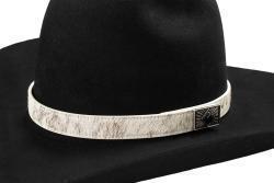 3D Hatband 3/4 Calf Hair Black Stone
