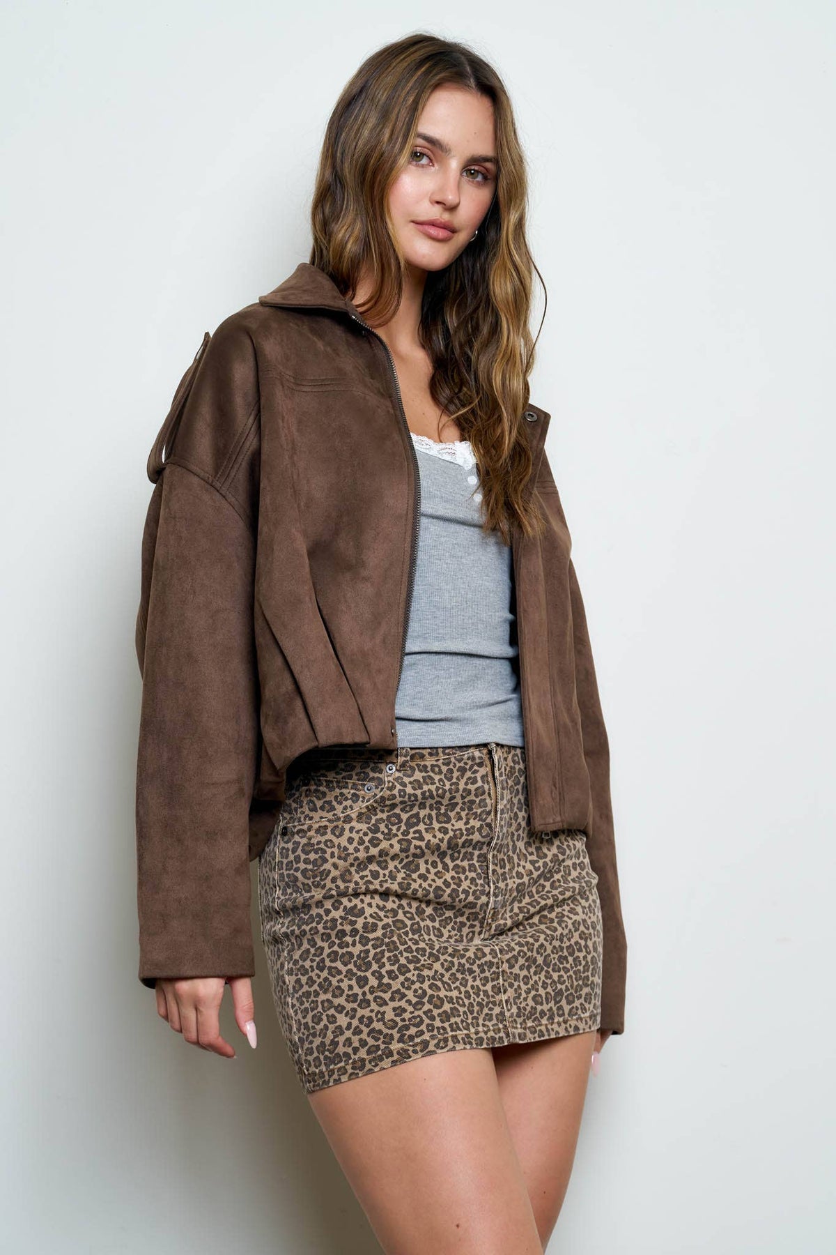 LEOPARD PRINT MINI SKIRT