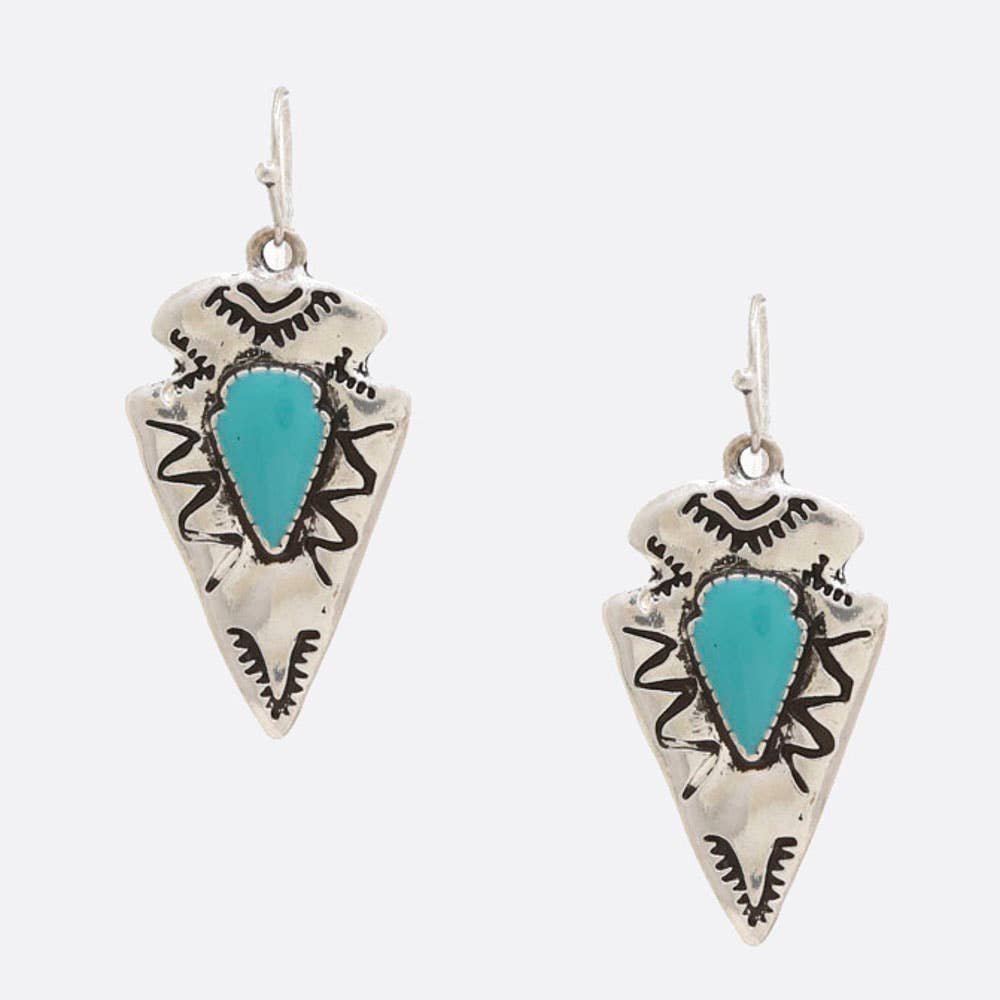 WESTERN STYLE ARROW SHAPE DANGLE EARRING, QE 7887