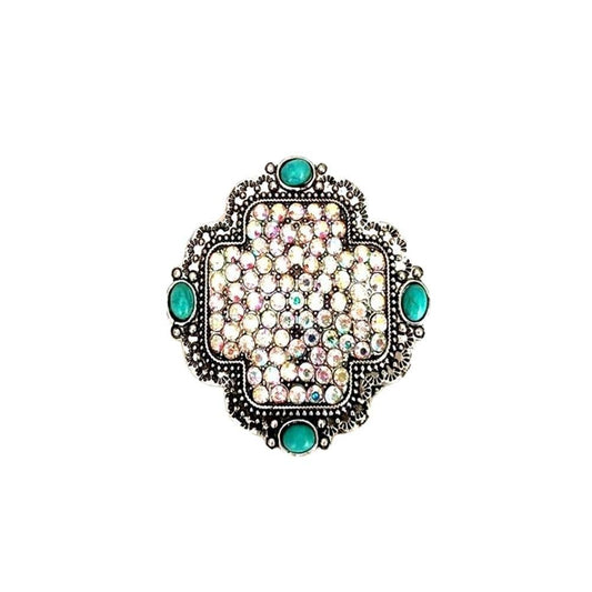 RHINESTONE TQ STONE RING, SBR 0018