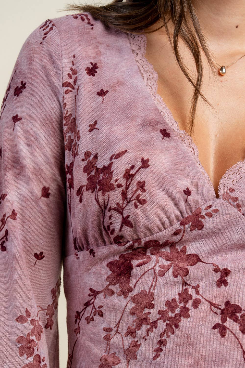FLORAL FIT AND FLARE MINI DRESS W/ FLARE SLEEVES