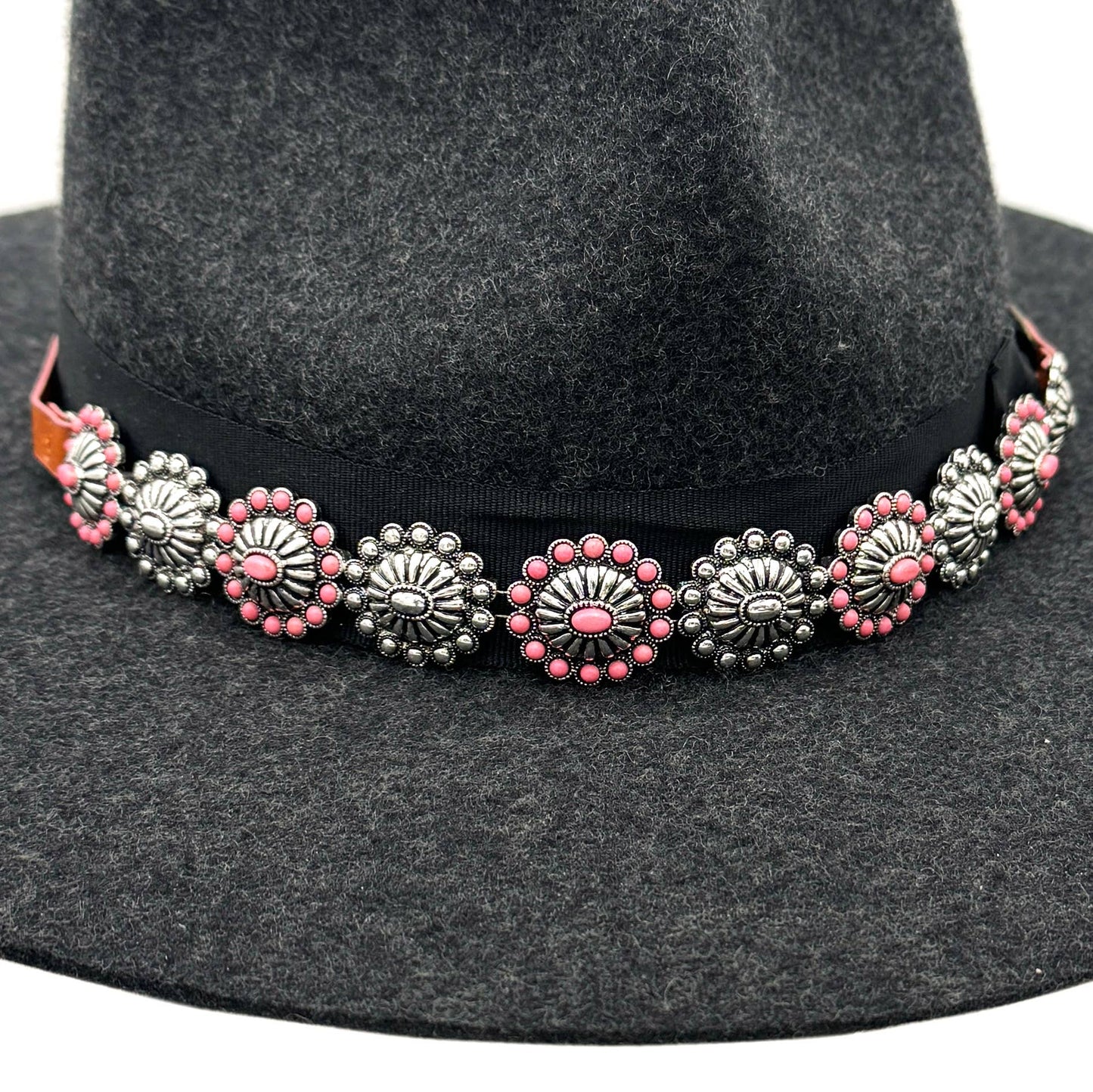 Western Turquoise Sun Concho Hat Band
