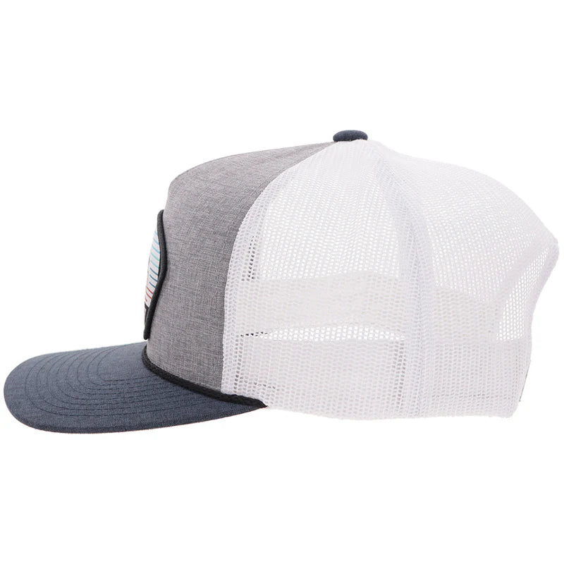 "Cavvy" Punchy Hat Grey/White