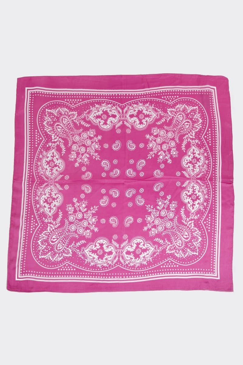 Light Paisley Design Square Bandana Scarf