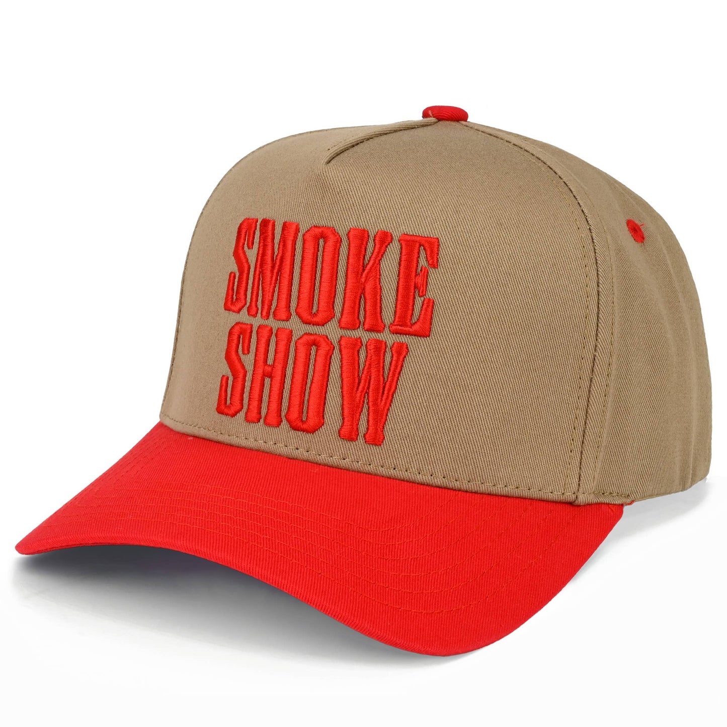 C.C SMOKE SHOW Letter on Two Tone Trucker Hat