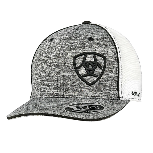 Ariat® Men's Grey Heather Offset Logo Snapback Ball Cap 1504901
