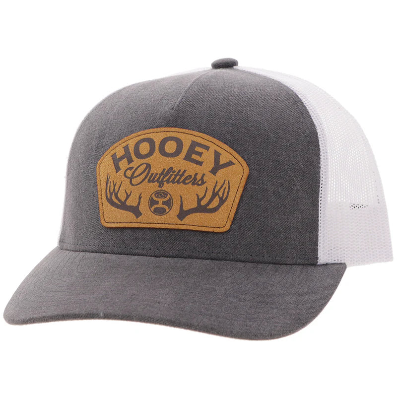 "Outfitters" Hat Black/White w/Brown Patch