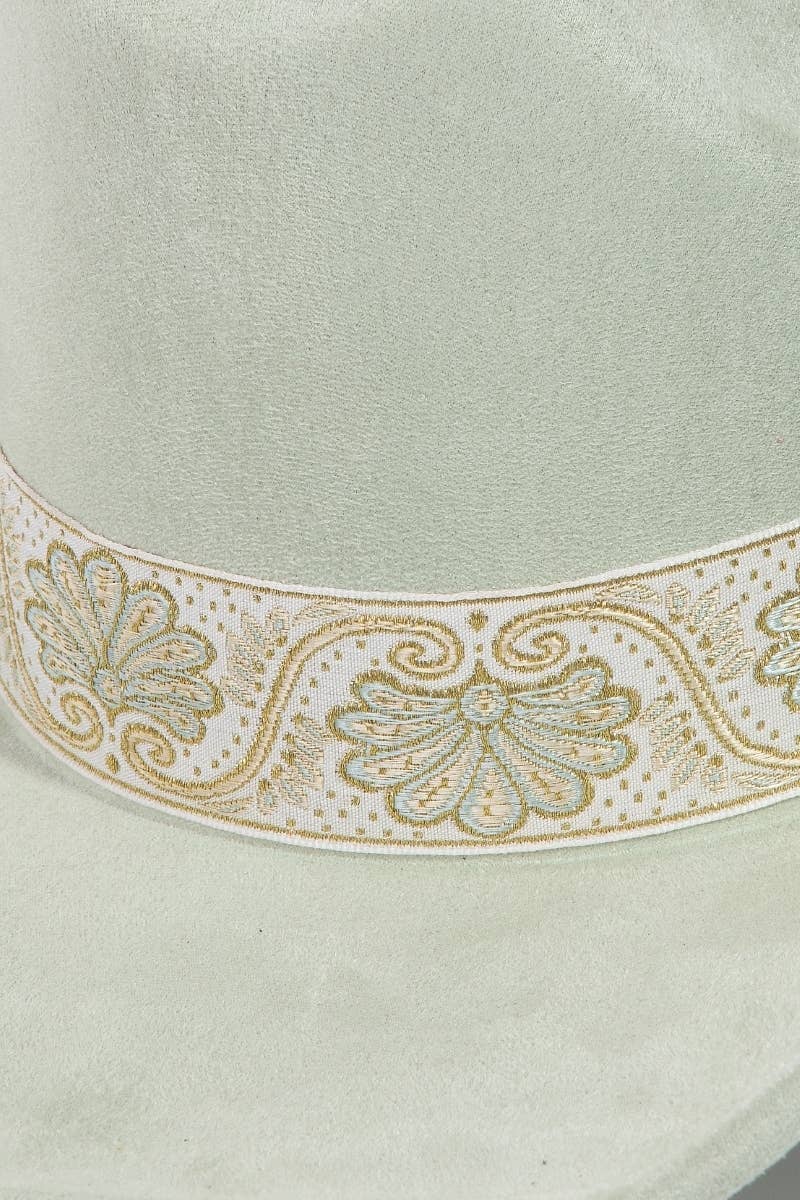 Western Intricate Border Pattern Band Cowboy Hat