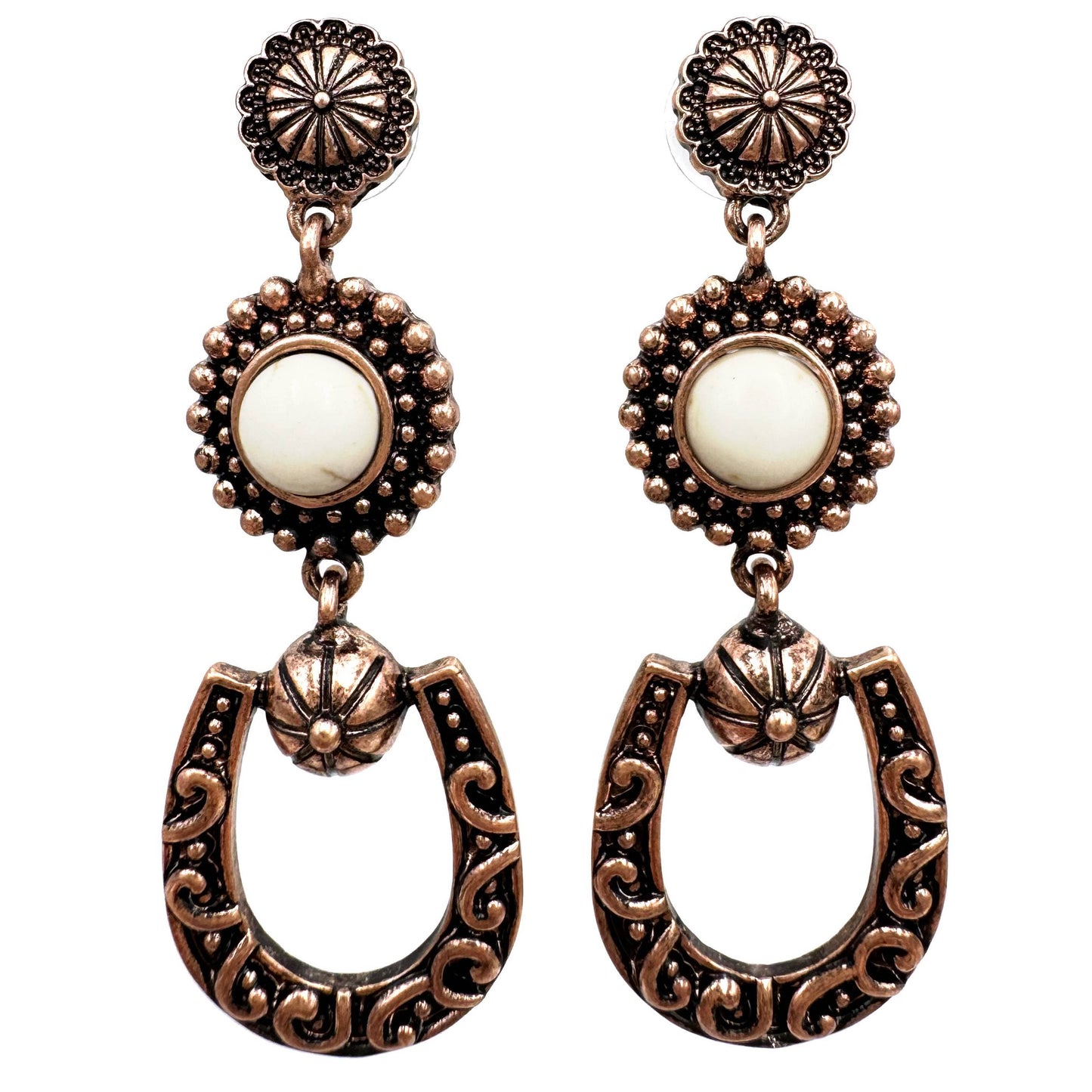 Western Horseshoe Dangle Earrings