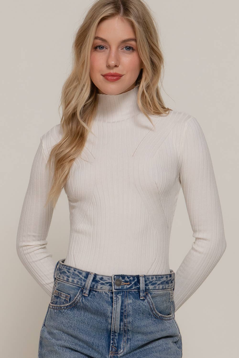 Long Sleeve Turtle Neck Sweater Bodysuit