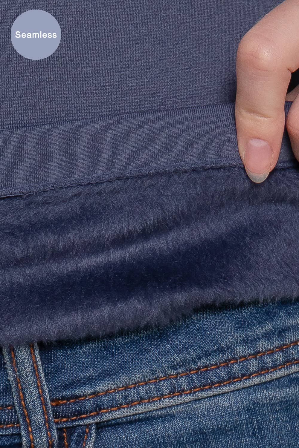 Long Sleeve Crew Neck Inner Fur Seamless Top