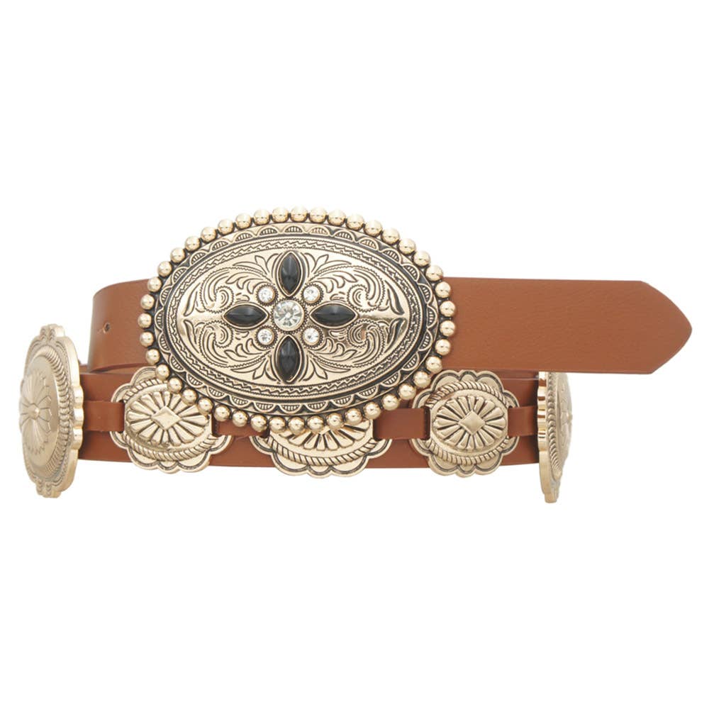 SW NORTH STAR OVAL CONCHO LINKED BELT, IW 26004AGO