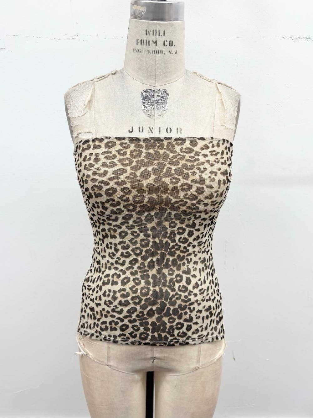 Leopard Print Mesh Top 2