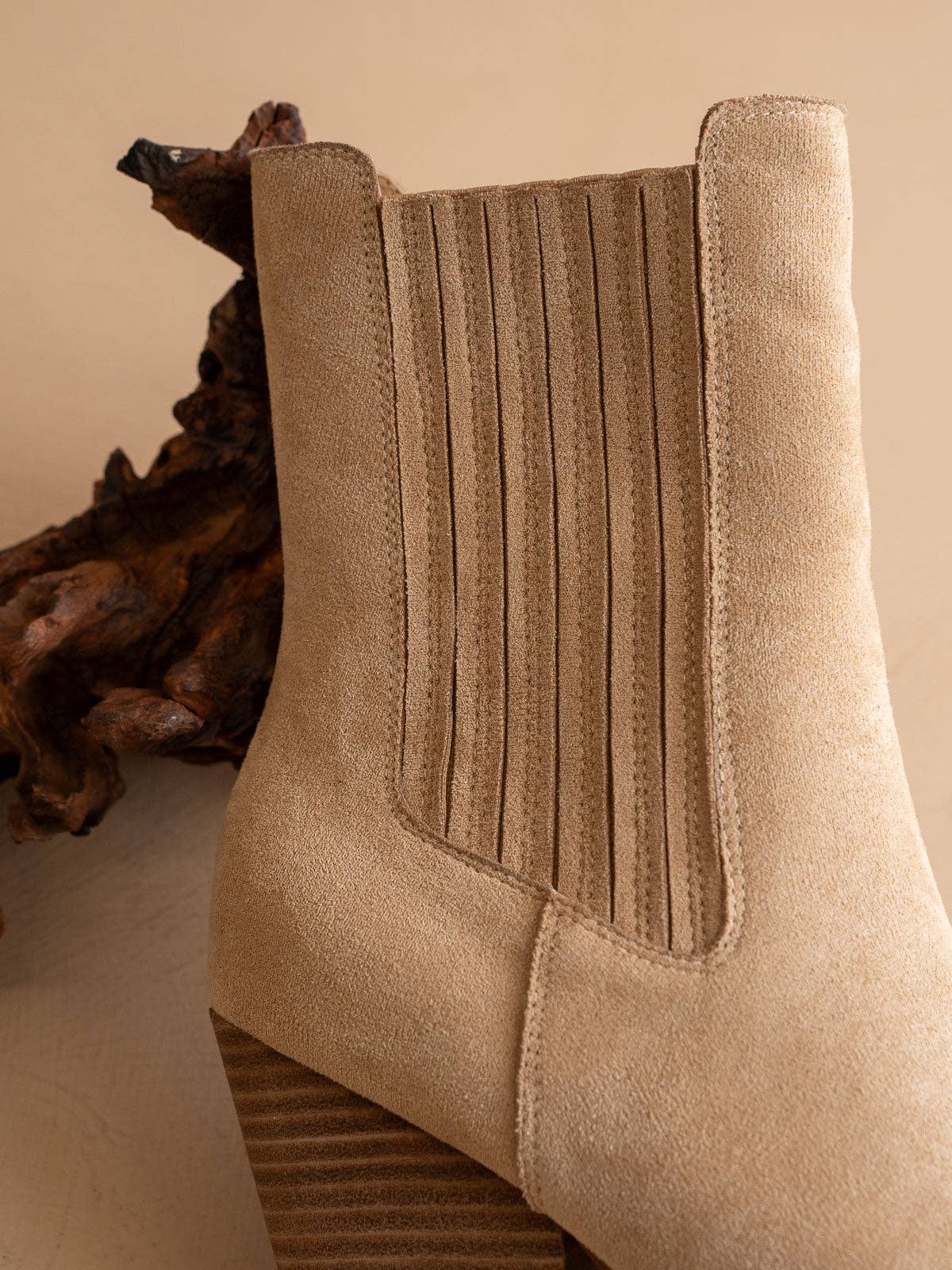 The Lydia | Almond Suede Pointed Toe Western Bootie