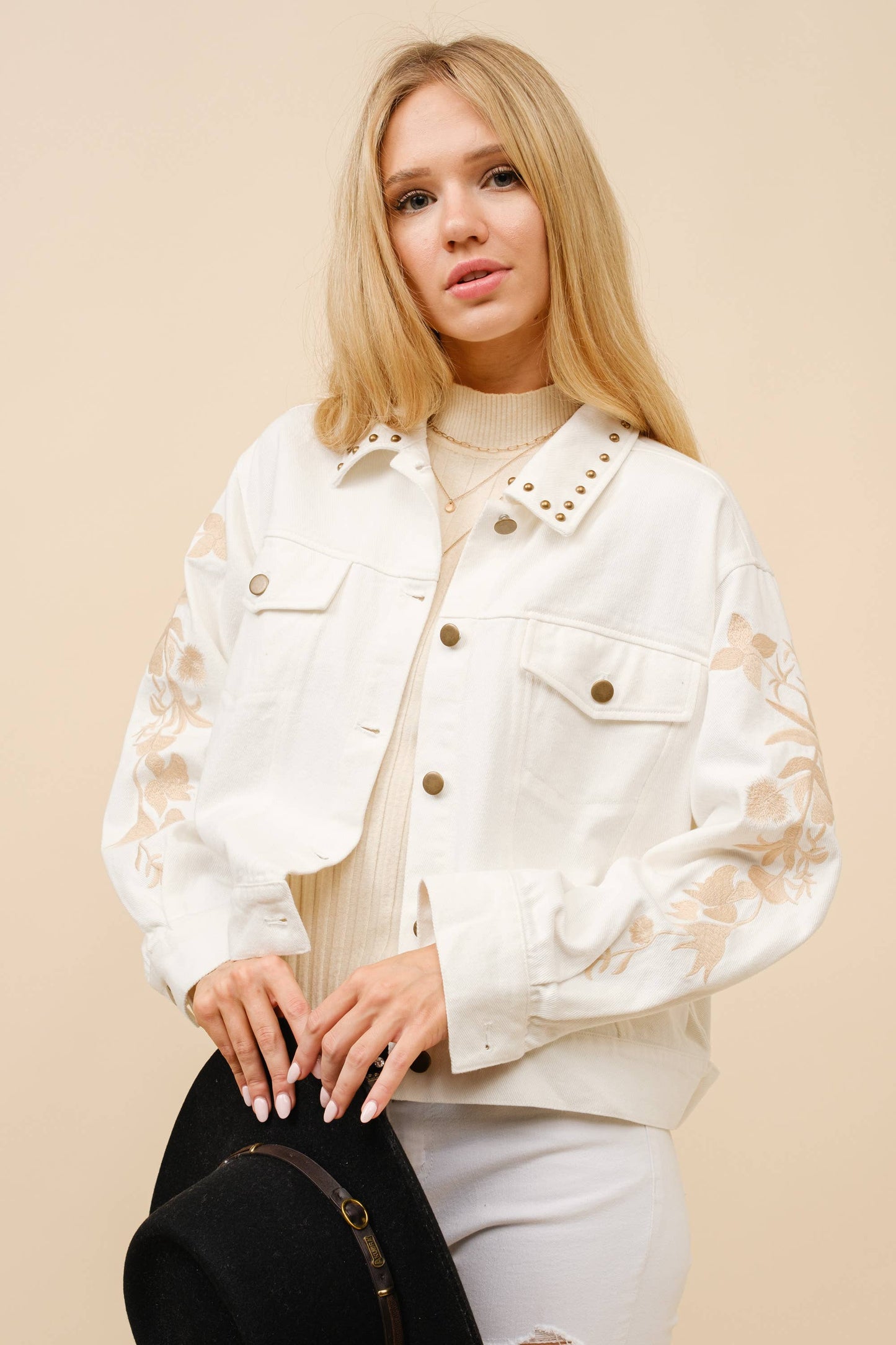 36284J - Yee Haw Howdy Western Denim Jacket