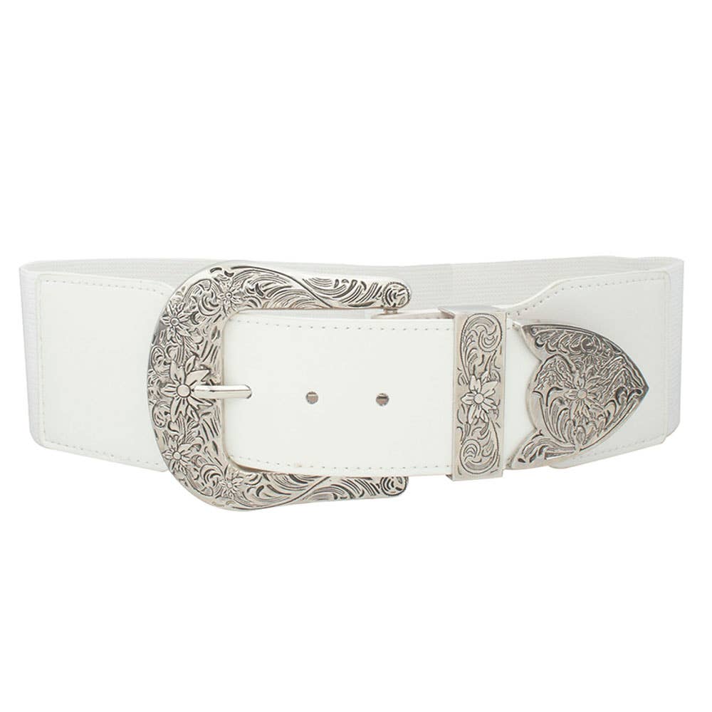 WIDE WESTERN BUCKLE ELASTIC BELT, IE 75000ASL