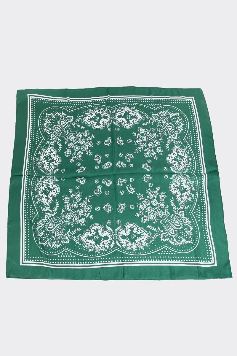 Light Paisley Design Square Bandana Scarf