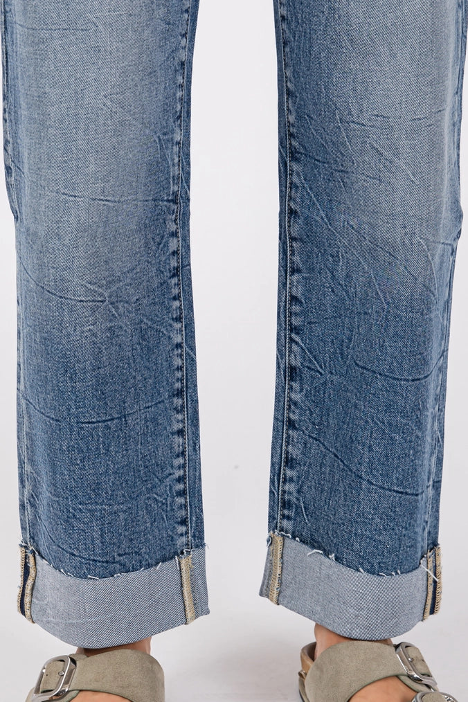 Petra 153 High Rise Comfort Baggy Straight w/ Cuffed Hem