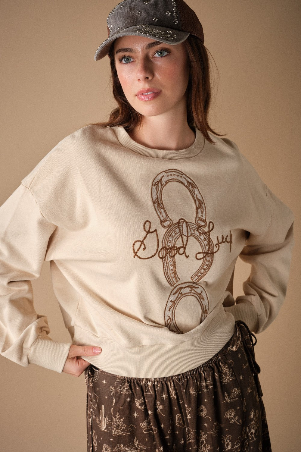 Western Horseshoe Mineral Wash Sweatshirt