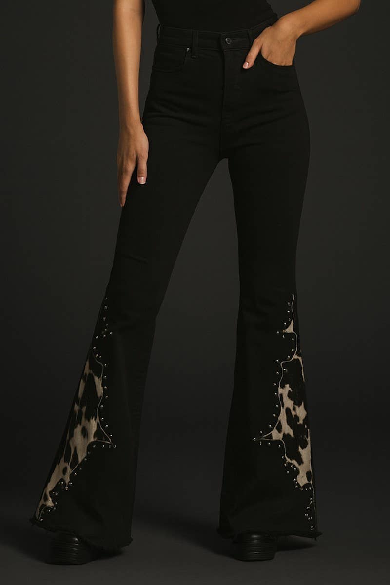 Wild West Studded Bell Bottom Jean