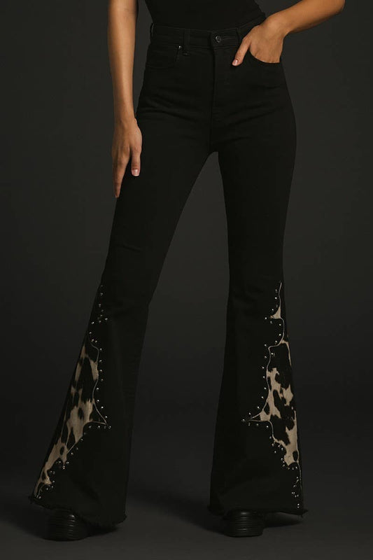 Wild West Studded Bell Bottom Jean