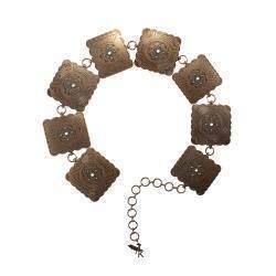 Angel Ranch Ladies Chain Belt 3 1/2" Copper Rectangle Chain