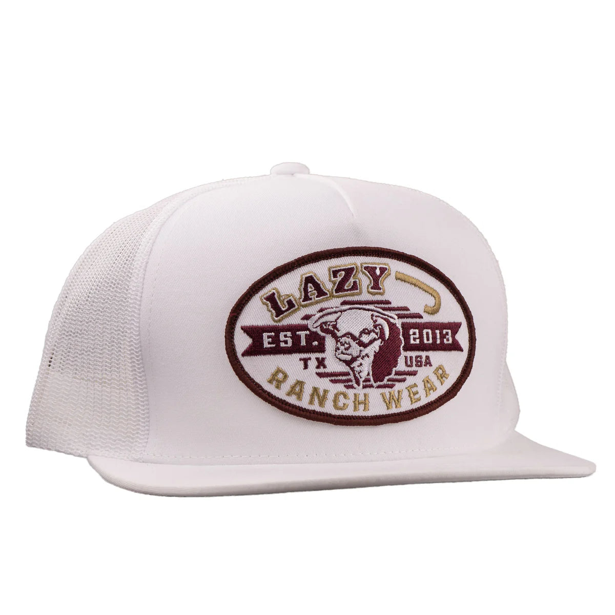 Lazy J Ranch White Cattle King Classic Five Panel Trucker Hat