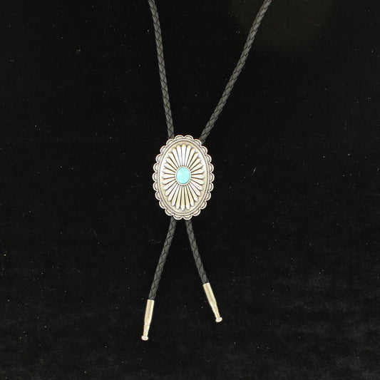 Double S Adult Bolo Oval Flower
