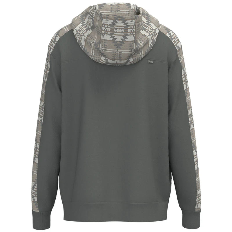 "Canyon" Hoody Dark Grey w/Aztec Detailing