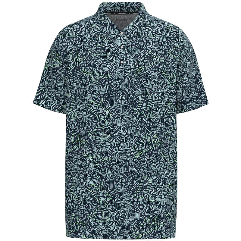 "The Drive" Polo Cloud Blue w/Hemlock Lines