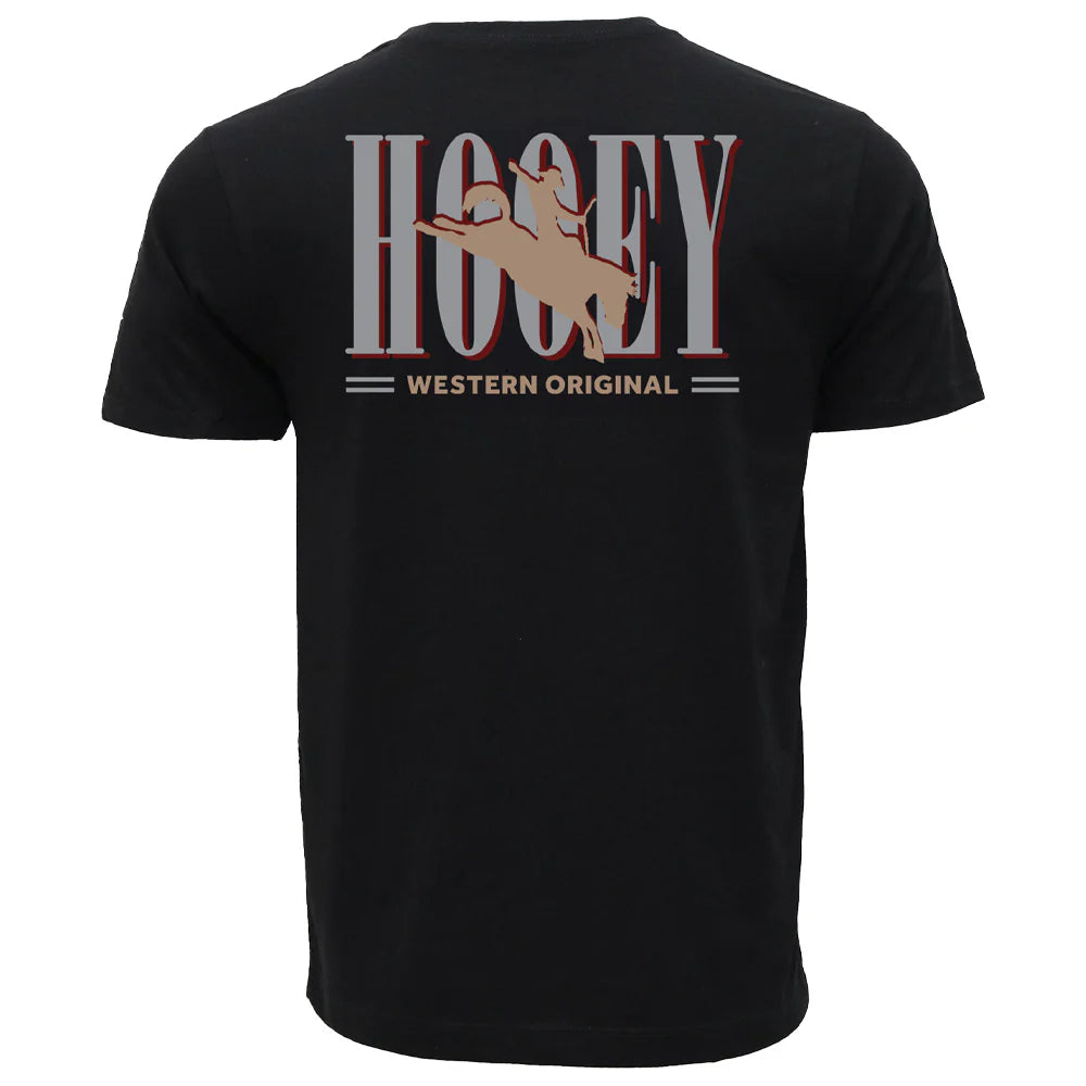 Wild Ride" T-shirt Black w/Tan & Grey Hooey Logo