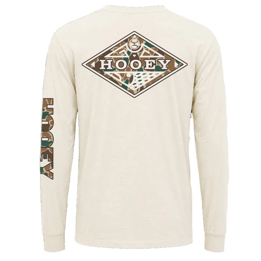 "Captain" Cream/Camo Performance Long Sleeve Shirt