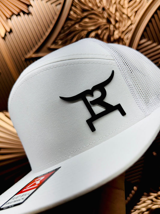 Rustic Ranch Wear Snapback White & Black