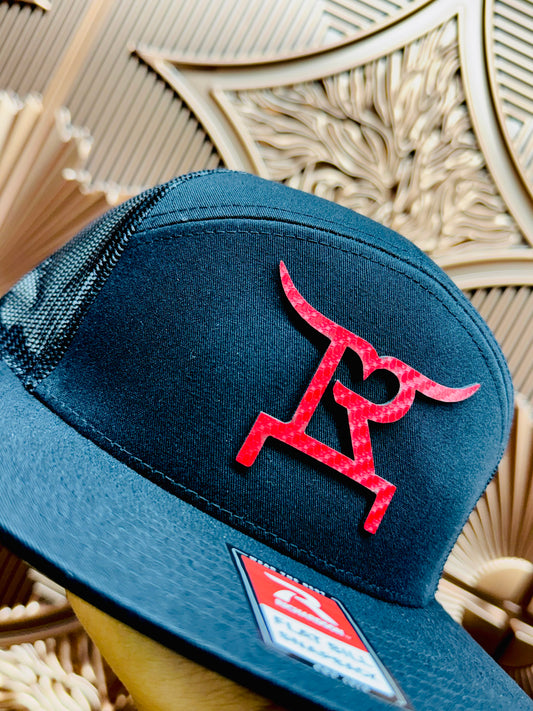 Rustic Ranch Wear Black & Red snapback