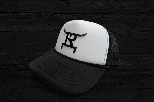 Rustic Ranch Wear- Mesh Back Trucker Hat (Black & White)