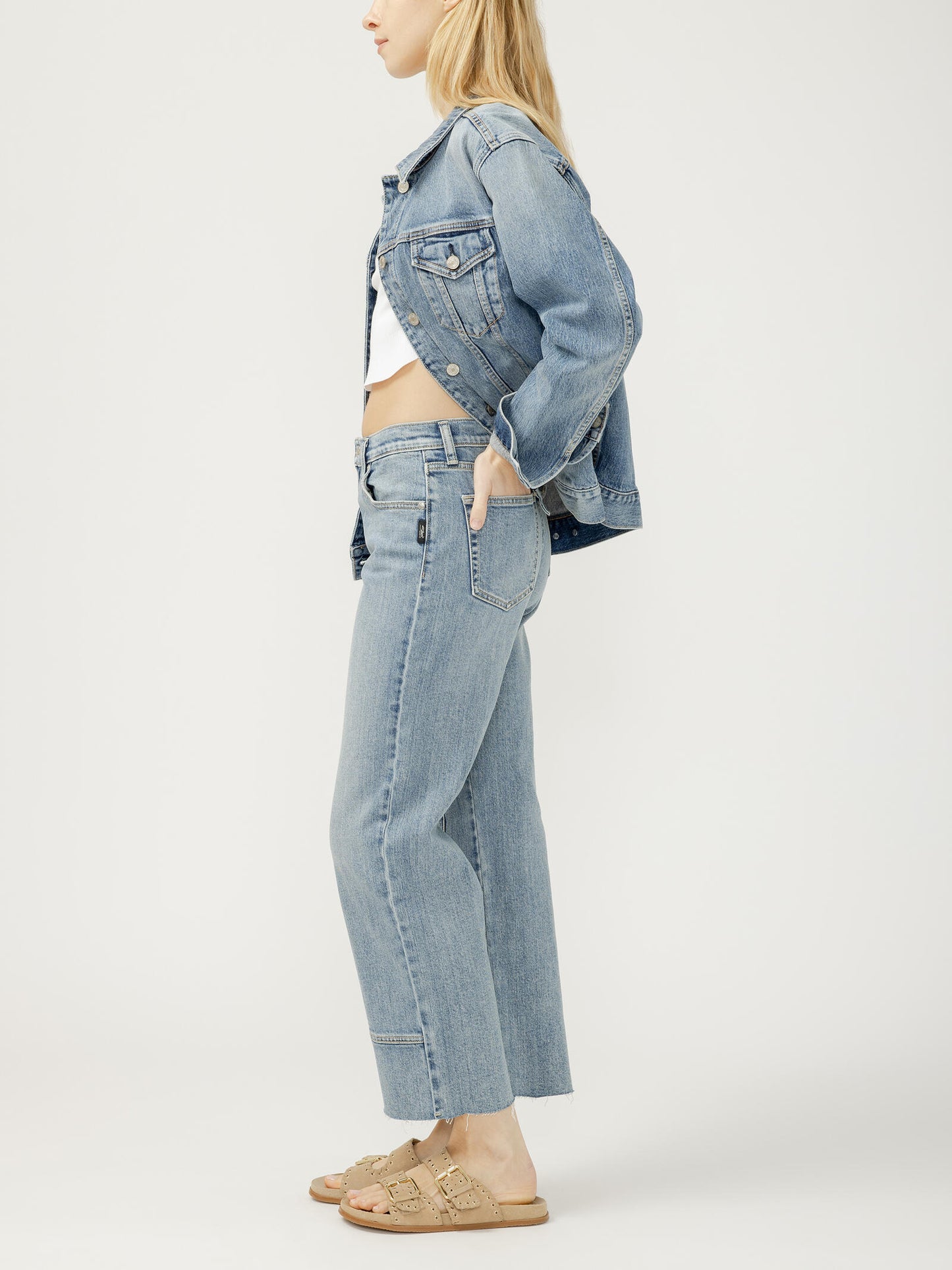 Western Relaxed Straight Leg Jeans