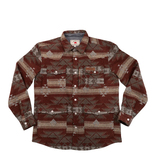 Lazy J Ranch Men's Aztec Jacket - Rust