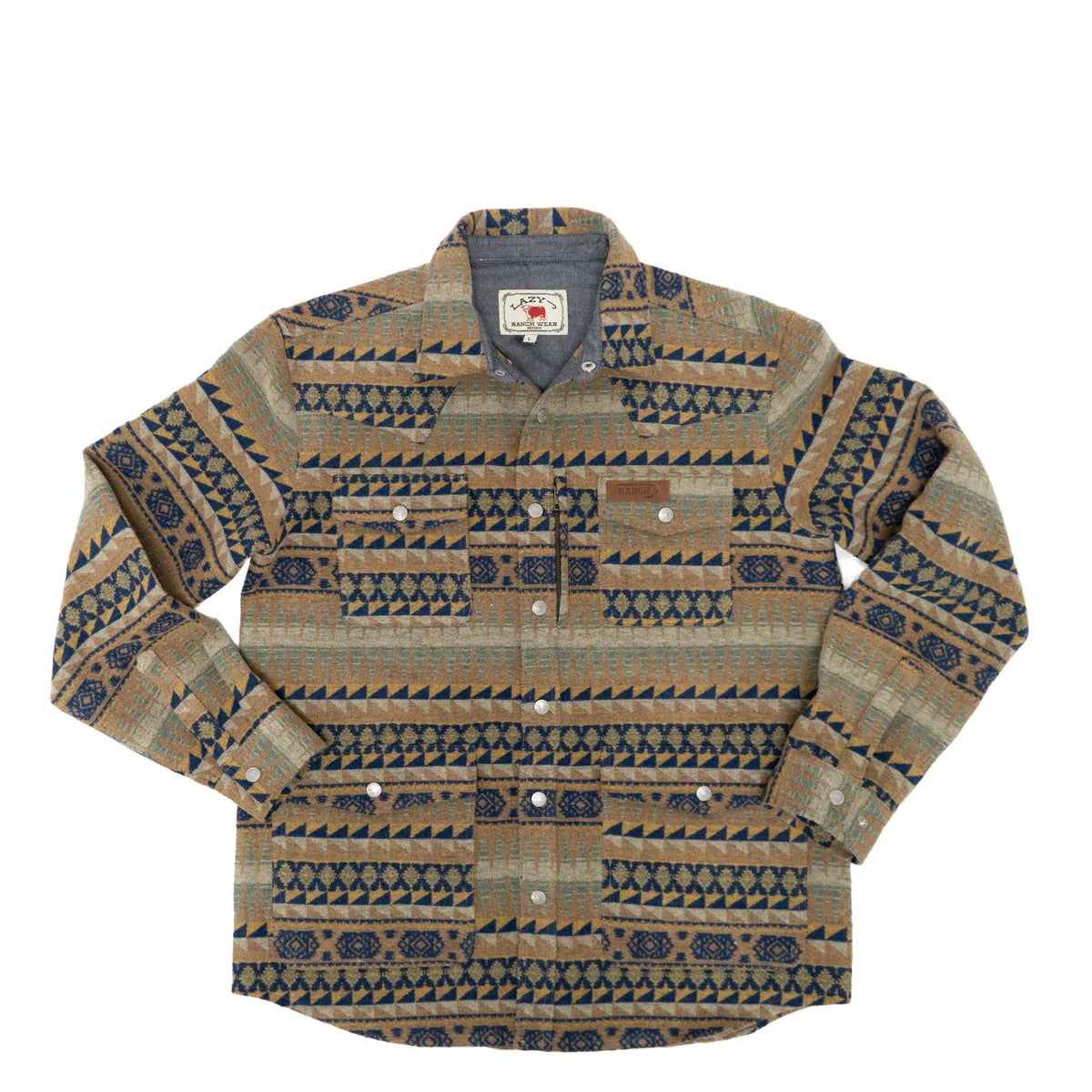 Lazy J Ranch Men's Aztec Jacket - Rust