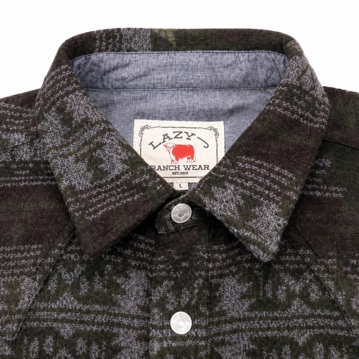 Lazy J Ranch Men's Aztec Print Jacket - Green