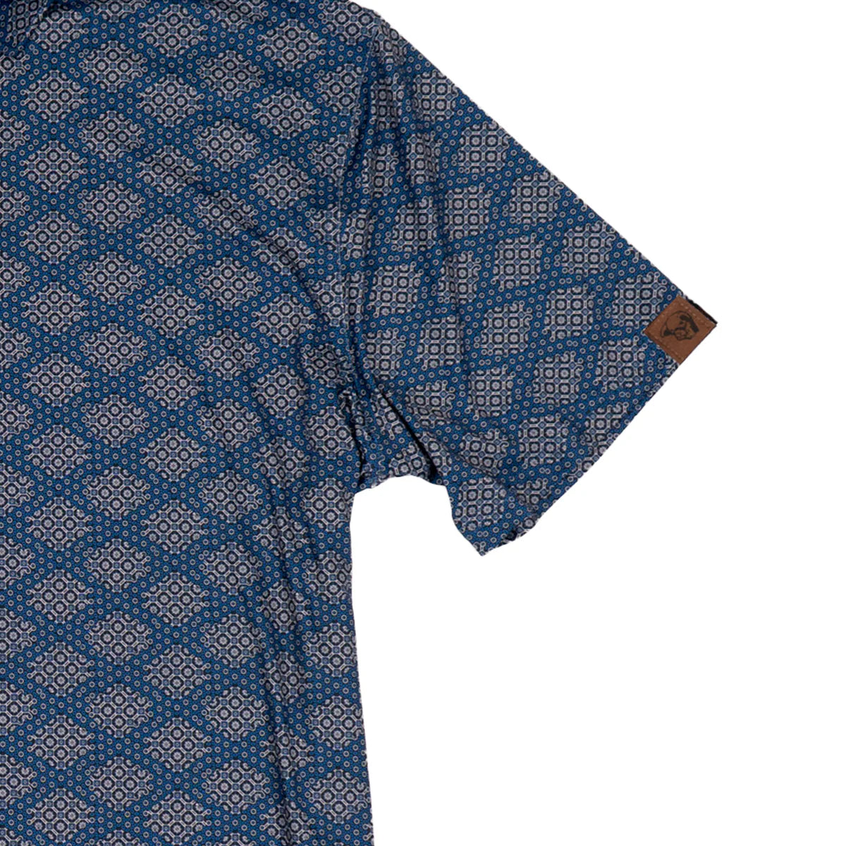 Lazy J Ranch Men's Print Performance Polo Shirt - Navy