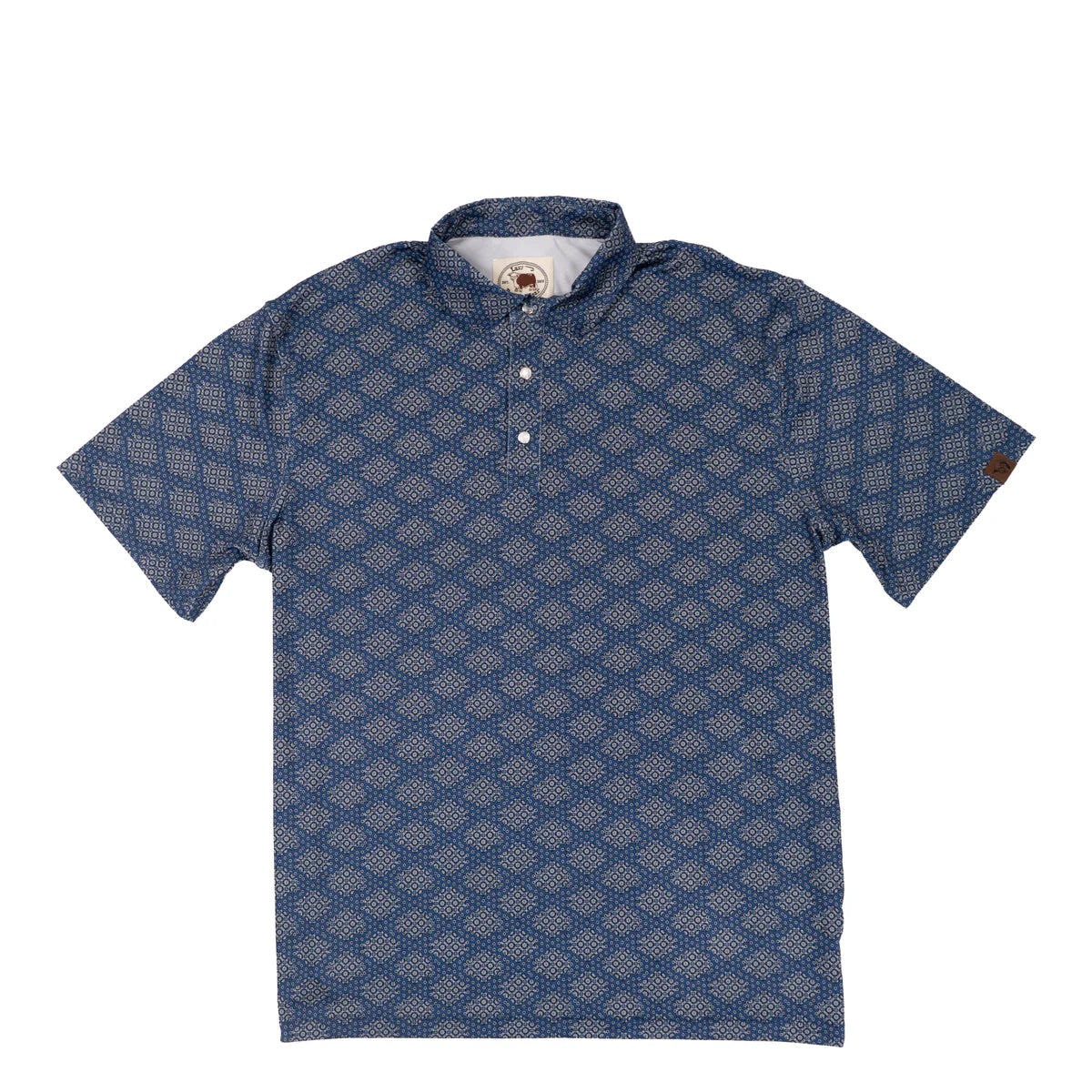 Lazy J Ranch Men's Print Performance Polo Shirt - Navy