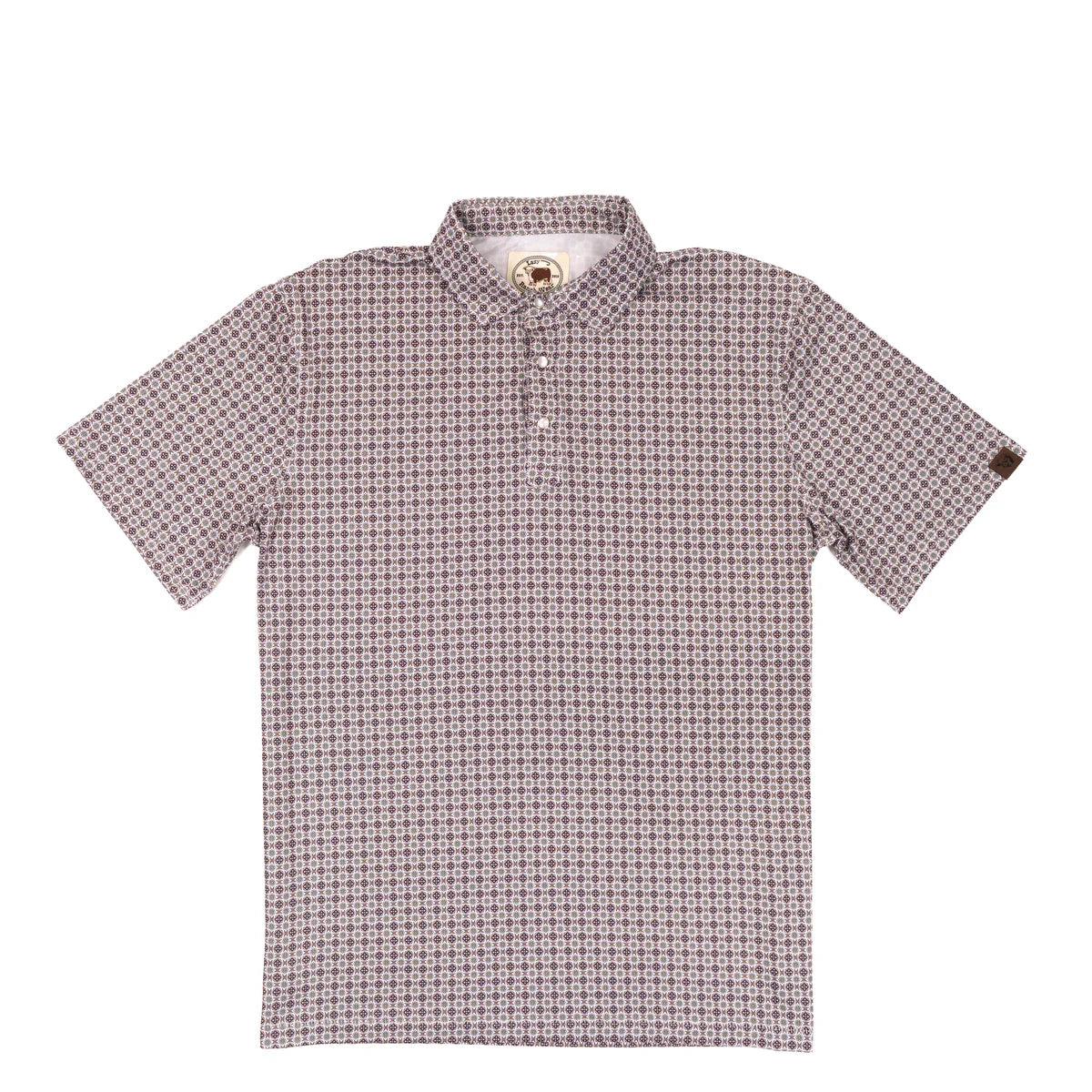 Lazy J Ranch Men's Print Performance Polo Shirt - Purple